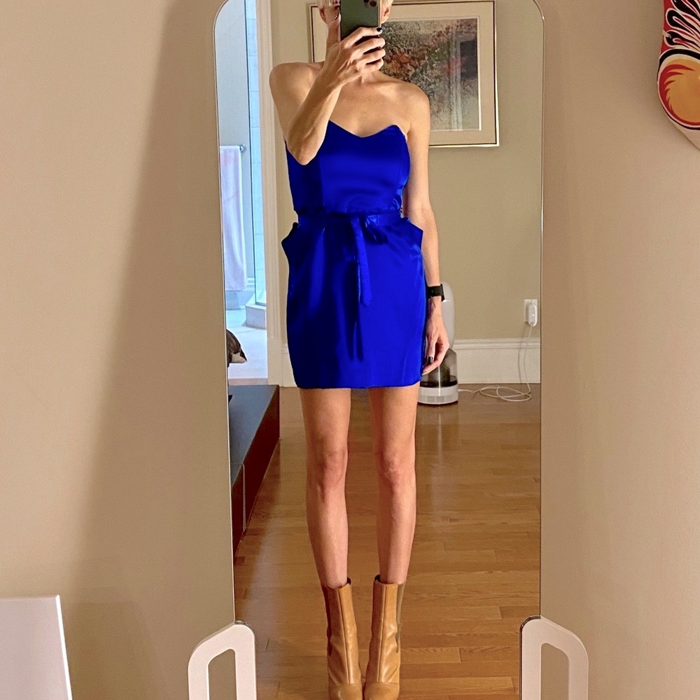 Mason by Michelle 100% silk bustier mini dress